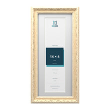 Louis Range Cream Picture, Photo & Poster Frame with White Mount - 16x7" Frame for 14x4" Photo, Cream