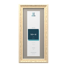 Louis Range Cream Picture, Photo & Poster Frame with Dawn Grey Mount - 16x7" Frame for 14x4" Photo, Cream