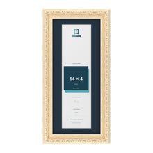 Louis Range Cream Picture, Photo & Poster Frame with Pacific Blue Mount - 16x7" Frame for 14x4" Photo, Cream