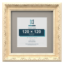 Louis Range Cream Picture, Photo & Poster Frame with Dawn Grey Mount - 18x18cm Frame for 12x12cm Photo, Cream