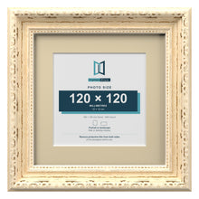 Louis Range Cream Picture, Photo & Poster Frame with Ivory Mount - 18x18cm Frame for 12x12cm Photo, Cream
