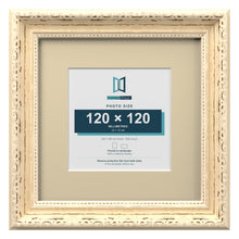 Louis Range Cream Picture, Photo & Poster Frame with Ivory Mount - 20x20cm Frame for 12x12cm Photo, Cream