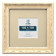 Louis Range Cream Picture, Photo & Poster Frame with Ivory Mount - 20x20cm Frame for 10x10cm Photo, Cream