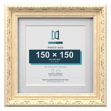Louis Range Cream Picture, Photo & Poster Frame with White Mount - 20x20cm Frame for 15x15cm Photo, Cream