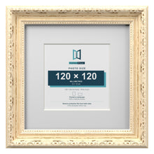 Louis Range Cream Picture, Photo & Poster Frame with White Mount - 20x20cm Frame for 12x12cm Photo, Cream