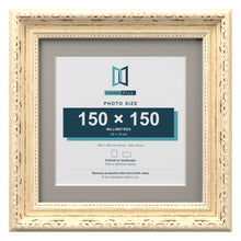 Louis Range Cream Picture, Photo & Poster Frame with Dawn Grey Mount - 20x20cm Frame for 15x15cm Photo, Cream