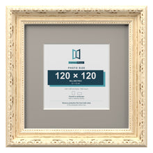 Louis Range Cream Picture, Photo & Poster Frame with Dawn Grey Mount - 20x20cm Frame for 12x12cm Photo, Cream