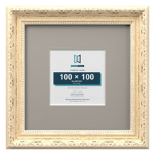 Louis Range Cream Picture, Photo & Poster Frame with Dawn Grey Mount - 20x20cm Frame for 10x10cm Photo, Cream