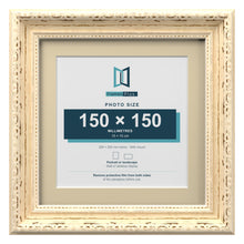 Louis Range Cream Picture, Photo & Poster Frame with Ivory Mount - 20x20cm Frame for 15x15cm Photo, Cream