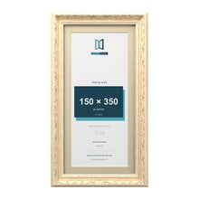 Louis Range Cream Picture, Photo & Poster Frame with Ivory Mount - 40x20cm Frame for 35x15cm Photo, Cream