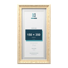 Louis Range Cream Picture, Photo & Poster Frame with White Mount - 40x20cm Frame for 35x15cm Photo, Cream