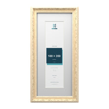 Louis Range Cream Picture, Photo & Poster Frame with White Mount - 45x20cm Frame for 35x10cm Photo, Cream