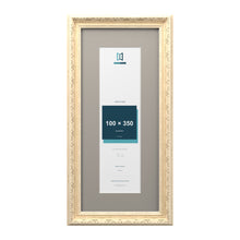 Louis Range Cream Picture, Photo & Poster Frame with Dawn Grey Mount - 45x20cm Frame for 35x10cm Photo, Cream
