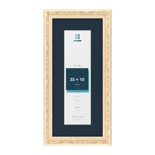 Louis Range Cream Picture, Photo & Poster Frame with Pacific Blue Mount - 45x20cm Frame for 35x10cm Photo, Cream
