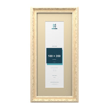 Louis Range Cream Picture, Photo & Poster Frame with Ivory Mount - 45x20cm Frame for 35x10cm Photo, Cream