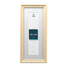 Louis Range Cream Picture, Photo & Poster Frame with White Mount - 50x20cm Frame for 40x10cm Photo, Cream