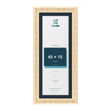 Louis Range Cream Picture, Photo & Poster Frame with Pacific Blue Mount - 50x20cm Frame for 45x15cm Photo, Cream