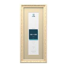Louis Range Cream Picture, Photo & Poster Frame with Ivory Mount - 50x20cm Frame for 40x10cm Photo, Cream