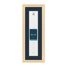 Louis Range Cream Picture, Photo & Poster Frame with Pacific Blue Mount - 60x20cm Frame for 50x10cm Photo, Cream