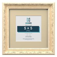 Louis Range Cream Picture, Photo & Poster Frame with Ivory Mount - 8x8" Frame for 5x5" Photo, Cream