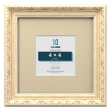 Louis Range Cream Picture, Photo & Poster Frame with Ivory Mount - 8x8" Frame for 4x4" Photo, Cream