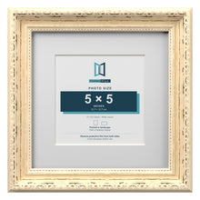 Louis Range Cream Picture, Photo & Poster Frame with White Mount - 8x8" Frame for 5x5" Photo, Cream