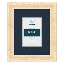 Louis Range Cream Picture, Photo & Poster Frame with Pacific Blue Mount - 10x8" Frame for 6x4" Photo, Cream