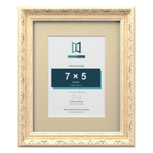Louis Range Cream Picture, Photo & Poster Frame with Ivory Mount - 10x8" Frame for 7x5" Photo, Cream