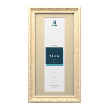 Louis Range Cream Picture, Photo & Poster Frame with Ivory Mount - 16x8" Frame for 14x4" Photo, Cream