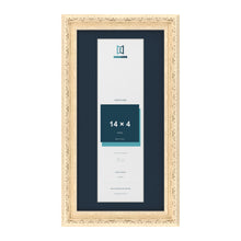 Louis Range Cream Picture, Photo & Poster Frame with Pacific Blue Mount - 16x8" Frame for 14x4" Photo, Cream