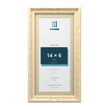 Louis Range Cream Picture, Photo & Poster Frame with Ivory Mount - 16x8" Frame for 14x6" Photo, Cream