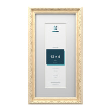 Louis Range Cream Picture, Photo & Poster Frame with White Mount - 16x8" Frame for 12x4" Photo, Cream
