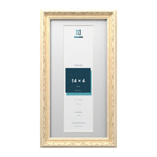 Louis Range Cream Picture, Photo & Poster Frame with White Mount - 16x8" Frame for 14x4" Photo, Cream