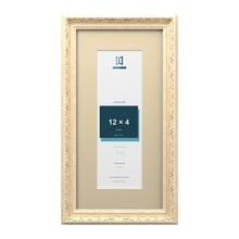 Louis Range Cream Picture, Photo & Poster Frame with Ivory Mount - 16x8" Frame for 12x4" Photo, Cream