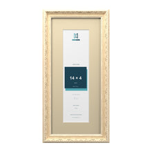Louis Range Cream Picture, Photo & Poster Frame with Ivory Mount - 18x8" Frame for 14x4" Photo, Cream