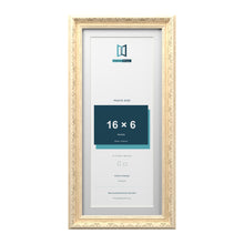 Louis Range Cream Picture, Photo & Poster Frame with White Mount - 18x8" Frame for 16x6" Photo, Cream