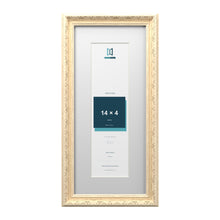 Louis Range Cream Picture, Photo & Poster Frame with White Mount - 18x8" Frame for 14x4" Photo, Cream