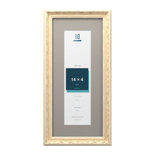 Louis Range Cream Picture, Photo & Poster Frame with Dawn Grey Mount - 18x8" Frame for 14x4" Photo, Cream