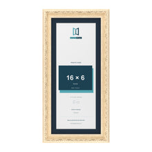 Louis Range Cream Picture, Photo & Poster Frame with Pacific Blue Mount - 18x8" Frame for 16x6" Photo, Cream