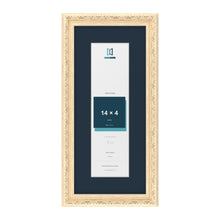 Louis Range Cream Picture, Photo & Poster Frame with Pacific Blue Mount - 18x8" Frame for 14x4" Photo, Cream