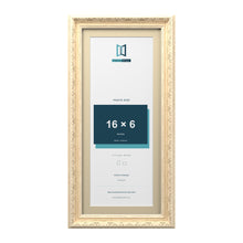 Louis Range Cream Picture, Photo & Poster Frame with Ivory Mount - 18x8" Frame for 16x6" Photo, Cream