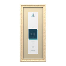 Louis Range Cream Picture, Photo & Poster Frame with Ivory Mount - 20x8" Frame for 16x4" Photo, Cream