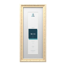 Louis Range Cream Picture, Photo & Poster Frame with White Mount - 20x8" Frame for 16x4" Photo, Cream