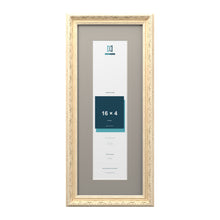 Louis Range Cream Picture, Photo & Poster Frame with Dawn Grey Mount - 20x8" Frame for 16x4" Photo, Cream