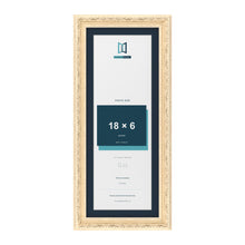 Louis Range Cream Picture, Photo & Poster Frame with Pacific Blue Mount - 20x8" Frame for 18x6" Photo, Cream