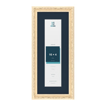 Louis Range Cream Picture, Photo & Poster Frame with Pacific Blue Mount - 20x8" Frame for 16x4" Photo, Cream
