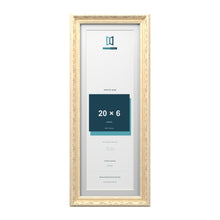 Louis Range Cream Picture, Photo & Poster Frame with White Mount - 22x8" Frame for 20x6" Photo, Cream