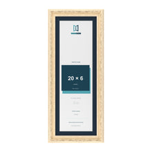 Louis Range Cream Picture, Photo & Poster Frame with Pacific Blue Mount - 22x8" Frame for 20x6" Photo, Cream