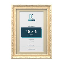 Louis Range Cream Picture, Photo & Poster Frame with Ivory Mount - A4 Frame for 10x6" Photo, Cream