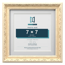 Louis Range Cream Picture, Photo & Poster Frame with White Mount - 9x9" Frame for 7x7" Photo, Cream